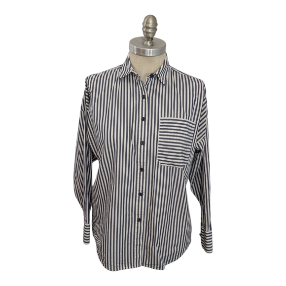 ATM Anthony Thomas Melillo Tops - ATM Anthony Thomas Melillo Railroad Stripe Boyfriend Shirt Size XS